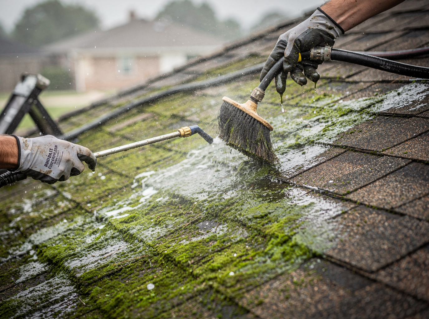 Algae Roof Removal in houston
